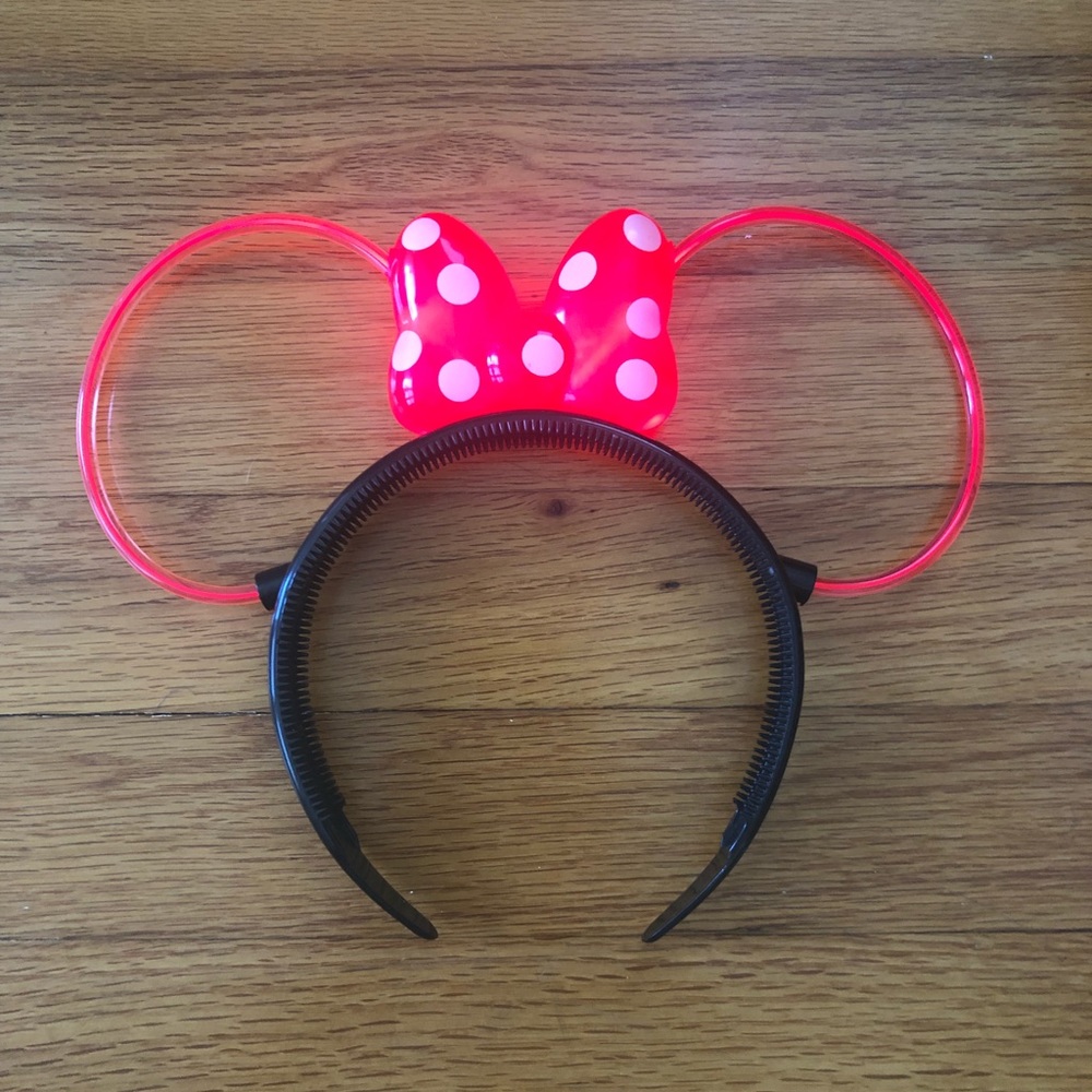 Neon light up Minnie Mouse ears